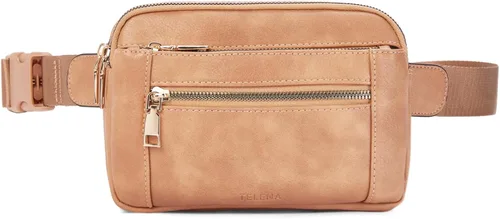 Miniatura 7 de Telena Riñoneras para Mujer Bolsa de Cintura de Cuero Bolsa Cruzada de Moda con Correa Ajustable, Talla única