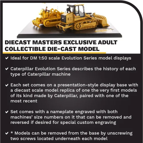 Miniatura 3 de Diecast Masters Camión para gatos Caterpillar 977D y 963K 1:50, serie Evolution Camiones coleccionables de construcción a escala Camión