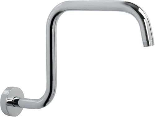 Miniatura 9 de NearMoon Brazo de extensión de ducha en forma de S con brida, tubo extensor de cabezal de ducha de altura alta de acero inoxidable, extensión Níquel