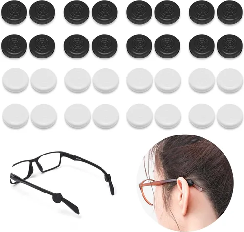 Miniatura 7 de SooGree 16 pares de agarres antideslizantes de silicona para las orejas, ganchos sujetadores de gafas para las orejas evitan que las gafas se