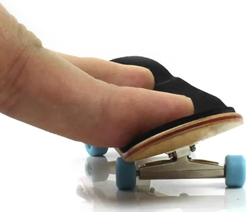 Miniatura 4 de 1 paquete de mini tablas para dedos profesionales de madera de arce, juego de patinetas de dedo para niños (blanco)