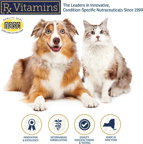 Miniatura 8 de Rx Vitamins NutriGest Cápsulas para gatos y perros - Probióticos para la salud digestiva mejorados con glucosamina para apoyo a la salud intestinal