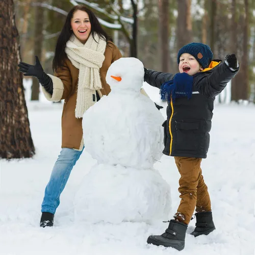 Miniatura 6 de NORTIV 8 Botas de nieve para niños y niñas, impermeables, para clima frío, botas clásicas para senderismo al aire libre (niños pequeñosniños grandes)