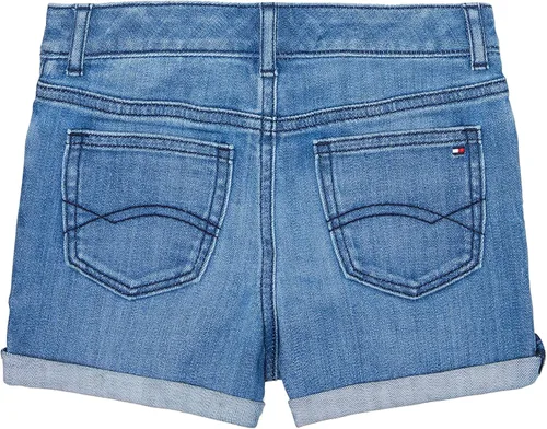 Miniatura 2 de Tommy Hilfiger Pantalones cortos de mezclilla para niñas con cierre de velcro