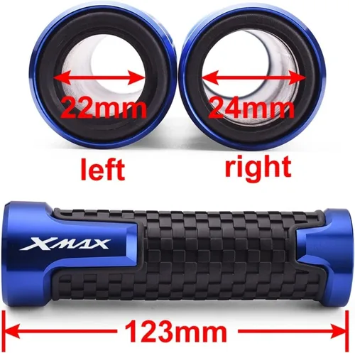 Miniatura 2 de Empuñaduras de manillar de motocicleta, agarres de goma CNC para Yamaha X-MAX Xmax 125 250 300 Xmax125 Xmax300 XMAX250 2017-2021 Racing Grips