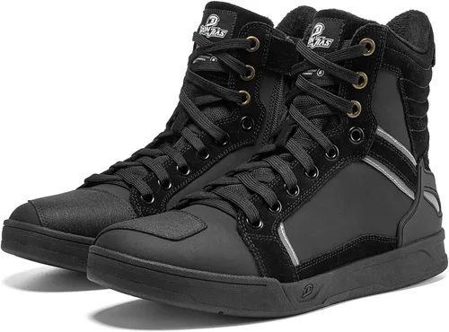 Miniatura 9 de BORLENI Botas de motocicleta para calle, zapatos de conducción antideslizantes, para senderismo al aire libre, trabajo, zapatos de trabajo