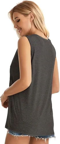Miniatura 3 de Camiseta sin mangas para mujer, remeras de verano sin mangas, informales y holgadas, tipo túnica.