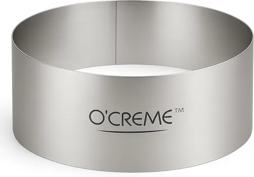Miniatura 37 de O'Creme Anillo para Pastel de Acero Inoxidable Resistente Redondo Molde de Anillo para Pastel Mousse para Hornear, Decoración de Pasteles de Postre