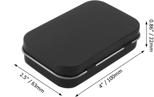 Miniatura 3 de Murtenze 12 recipientes de metal con bisagras, caja de almacenamiento portátil con tapa abatible para joyería de boda, contenedor de bálsamo labial