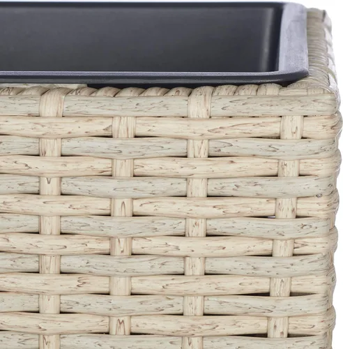 Miniatura 3 de SAFAVIEH Rita - Soporte para plantas de mimbre beige de 3 niveles con cestas, estante vertical para macetas para patio, balcón, jardín, 32.28