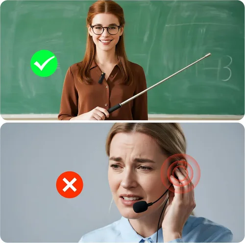 Miniatura 2 de Amplificador de voz inalámbrico con 2 micrófonos magnéticos Lavalier, carga y almacenamiento, amplificador de voz para profesores con altavoz
