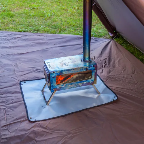 Miniatura 6 de POMOLY Estufa Ember Mat - Alfombrilla para hoguera, protector de huellas de tienda de campaña caliente, estufa de leña, alfombrilla ignífuga