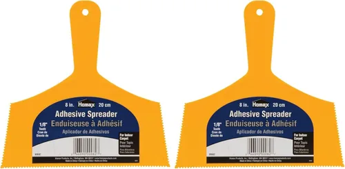 Miniatura 12 de Homax Esparcidor adhesivo, 8 pulgadas, diente de 3/16 pulgadas, esparcidor de pisos de madera dura, naranja