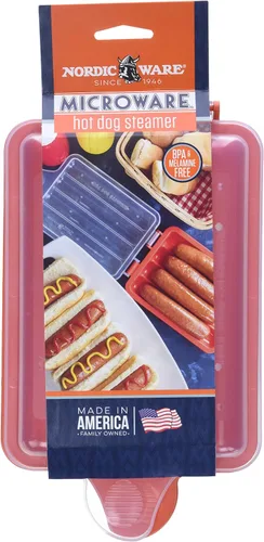 Miniatura 2 de Nordic Ware Vaporizador de Hot Dog, Rojo, TRV213677