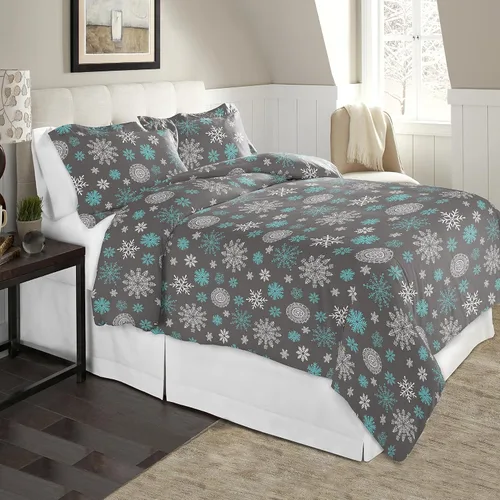 Miniatura 8 de Celeste Home Juego de edredón de 5.94 oz/m², tamaño individual/individual XL, cálido y acogedor, franela 100% algodón preencogido, extra suave