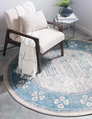 Miniatura 11 de Unique Loom Salzburg Collection - Alfombra clásica de diseño tradicional de inspiración oriental, 2 x 3 pies, color beige y azul