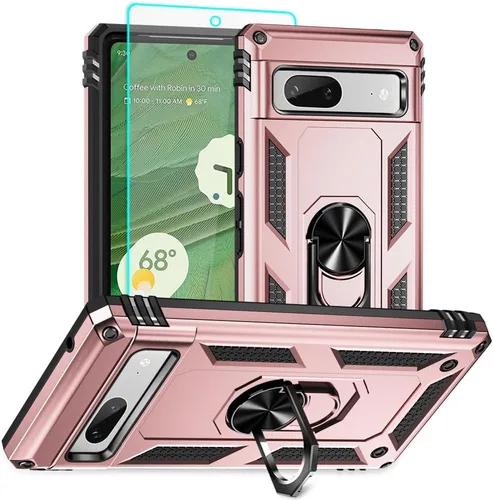 Miniatura 19 de Funda para Pixel 6a, Google Pixel 6A con protector de pantalla HD, [grado militar de 16 pies probada en caídas], anillo protector a prueba de golpes