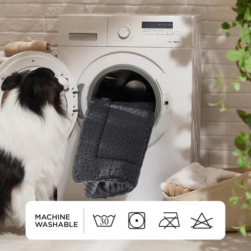Miniatura 4 de Bedsure Cama Lavable para Jaula de Perro para Perros Pequeños, Alfombra de Espuma Suave para Suelo de Mascotas, Almohadilla Versátil y Ligera