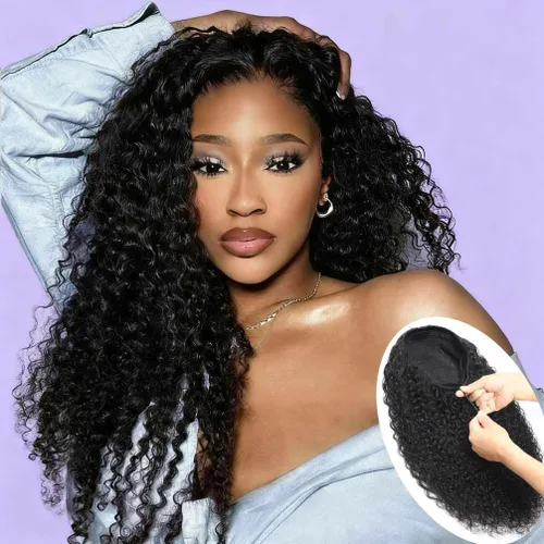 Miniatura 16 de Srakuw Wear and Go - Pelucas de cabello humano sin pegamento, precortadas con encaje frontal, pelucas para mujeres negras, sin pegamento, onda