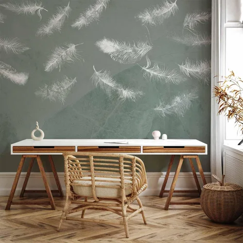 Miniatura 18 de artgeist Mural de pared de plumas de 98 x 69 pulgadas, tamaño XXL, no tejido, de forro polar, para decoración de pared, impresión fotográfica, #10