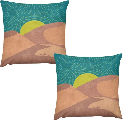 Miniatura 10 de Juego de 2 fundas de almohada florales retro de los años 70, Groovy Funky Hippie Flor Naranja Estética Boho Fundas de Almohada de 16 x 16 pulgadas