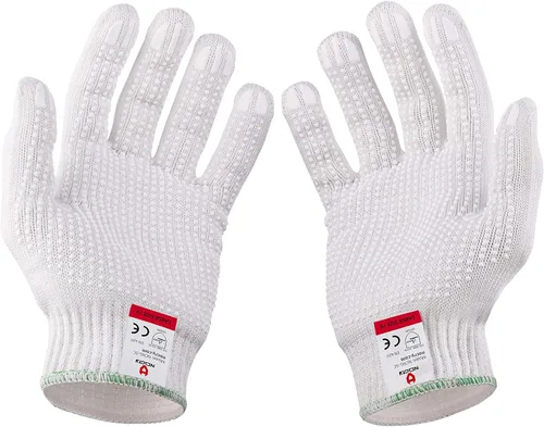 Miniatura 7 de NoCry Guantes de trabajo resistentes a los cortes: guantes duraderos resistentes a cortes con puntos de agarre, guantes de corte de nivel 5