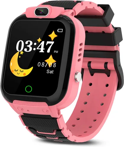 CMKJ Reloj inteligente para niños con 14 juegos reloj de juguetes para niños con cámara y reproductor de MP4 pantalla táctil regalo para niñas y