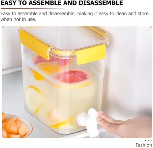 Miniatura 2 de LIFKOME 2 recipientes dispensadores de líquidos para fiestas, dispensador de bebidas, contenedor de agua con espita para refrigerador, jarra de agua