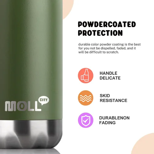 Miniatura 5 de Botella de agua para niños, botella de agua deportiva de acero inoxidable de 12 onzas con aislamiento al vacío para la vuelta a la escuela, botella