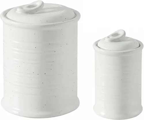 Miniatura 13 de Juegos de tarros de almacenamiento de alimentos de cerámica Nihow: recipiente con tapa de cerámica hermética para Marrón