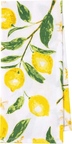 Miniatura 3 de KAF Home - Juego de trapos de cocina, diseño de limones (4 unidades, 100 % algodón, 46 x 71 cm)