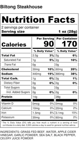 Miniatura 3 de Brooklyn Biltong - Bocadillo de carne de res alimentada con pasto secado al aire, carne seca sudafricana - Aprobado por Whole30, Paleo, Keto, sin