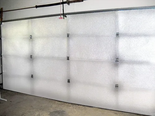 Miniatura 2 de NASA TECH - Kit de aislamiento de 2 núcleos de espuma reflectante blanca para puerta de garaje de automóvil, 18 pies (ancho) x 8 pies (alto), valor