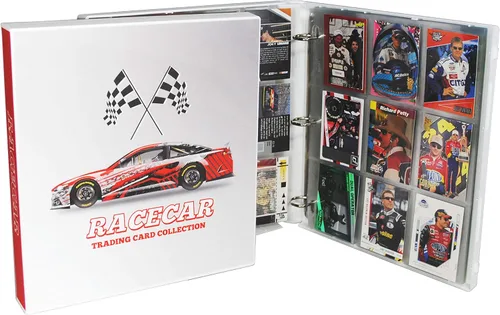 Miniatura 2 de UniKeep Carpeta de almacenamiento de tarjetas coleccionable con temática de Nascar, capacidad de 360 tarjetas (coche)