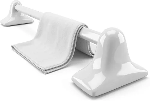Miniatura 7 de Tenedos Kit de toallero de cerámica Bone Almond, accesorio de baño esmaltado, instalación con azulejos (no para superficie plana), duradero