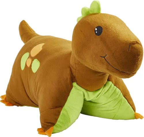 Miniatura 8 de Pillow Pets Dinosaurio azul Triceratops, juguete de peluche de 18 pulgadas