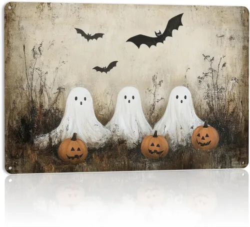 Miniatura 16 de Decoración de pared de fantasma de Halloween, decoración de fiesta de Halloween para interiores y exteriores, decoración espeluznante para el hogar