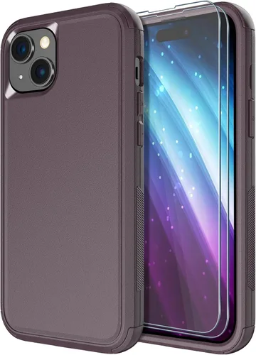 Miniatura 38 de Diverbox Funda para iPhone 15 Plus [a prueba de golpes] [a prueba de caídas] [protector de pantalla de vidrio templado], funda de protección