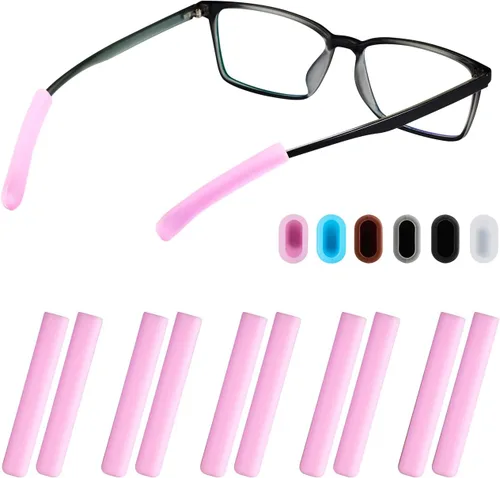 Miniatura 10 de Almohadillas para las orejas de gafas, almohadillas antideslizantes suaves de silicona para las orejas de las gafas, puntas de sienes de silicona