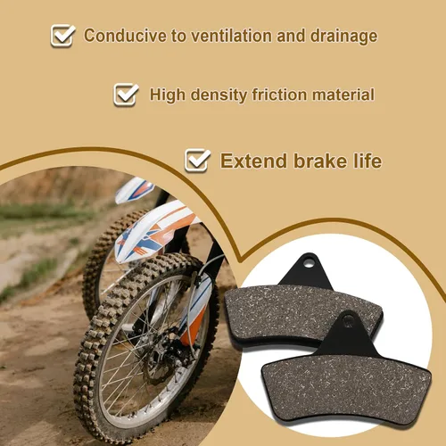 Miniatura 7 de Pastillas de Freno Delanteras y Traseras para Arctic Cat 250 2x4 4x4 300 375 400 454 500 650 Auto Utility