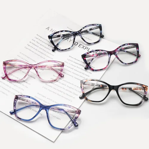Miniatura 2 de Gafas de lectura para mujer, antideslumbrantes, con bloqueo de luz azul, lentes de moda para mujer, lentes de bisagra de resorte