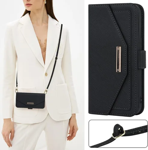Miniatura 3 de Funda cruzada para Samsung Galaxy A53 5G con correa de cordón ajustable, soporte para tarjeta de crédito de 6.3 pulgadas, bolso de mano de piel