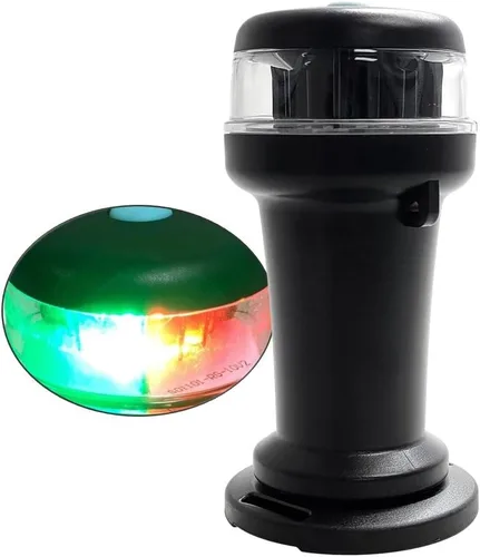 Miniatura 12 de Pactrade Marine Luces de navegación para barcos LED - Luces de navegación rojas y verdes alimentadas por batería para barcos - Adaptador y soportes