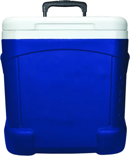 Miniatura 2 de Igloo Hielera de rodillos con ruedas, color blanco/azul, 60 cuartos de galón