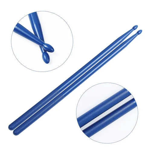 Miniatura 3 de uxcell Baquetas 5A, 1 par de baquetas de plástico para ejercicio, bastones ligeros para batería, accesorios duraderos de percusión para instrumentos