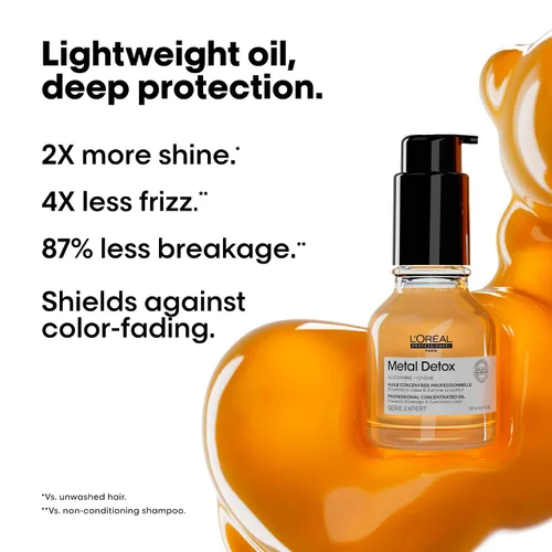 Miniatura 3 de L'Oreal Professionnel Metal Detox Leave-In Oil - Detoxifies, Prevents Damage and Prolongs Hair Color With Shine