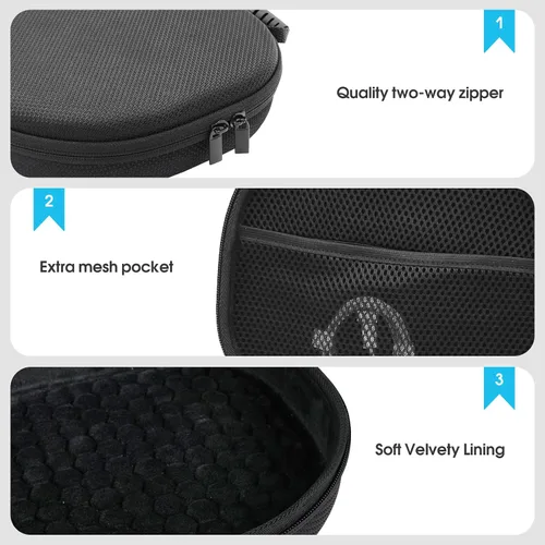 Miniatura 3 de ProCase Estuche Rígido para Nuevos AirPods Max, Estuche de Viaje para Auriculares con Cubierta de Silicona para Almohadillas y Bolsillo de Malla