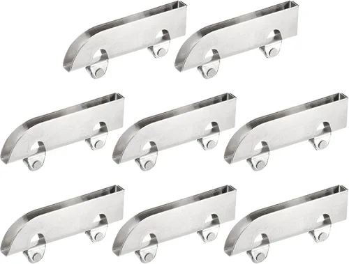 uxcell Conjunto de rodillos para puerta corredera, ruedas de puerta corrediza de patio con rodamientos de bolas, paquete de 8