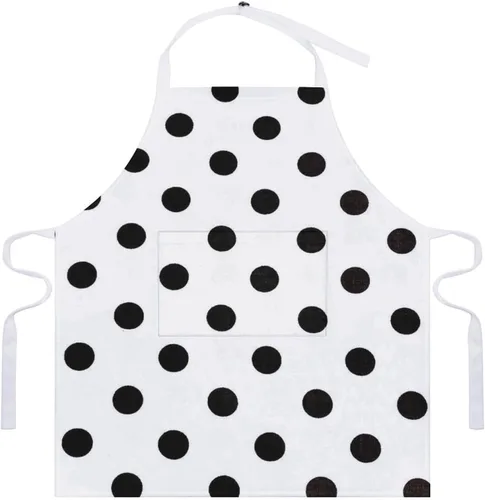 Miniatura 7 de Personalized Polka Dot Adult Apron, Kitchen Cooking Aprons for Woman Man, Adjustable Bib Apron with Pocket for Baking, BBQ Crafting Outdoors, Dining