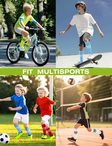 Miniatura 5 de CS CELERSPORT 23 pares de calcetines de fútbol y sóftbol para jóvenes, niños, hombres y mujeres, calcetines multideportivos